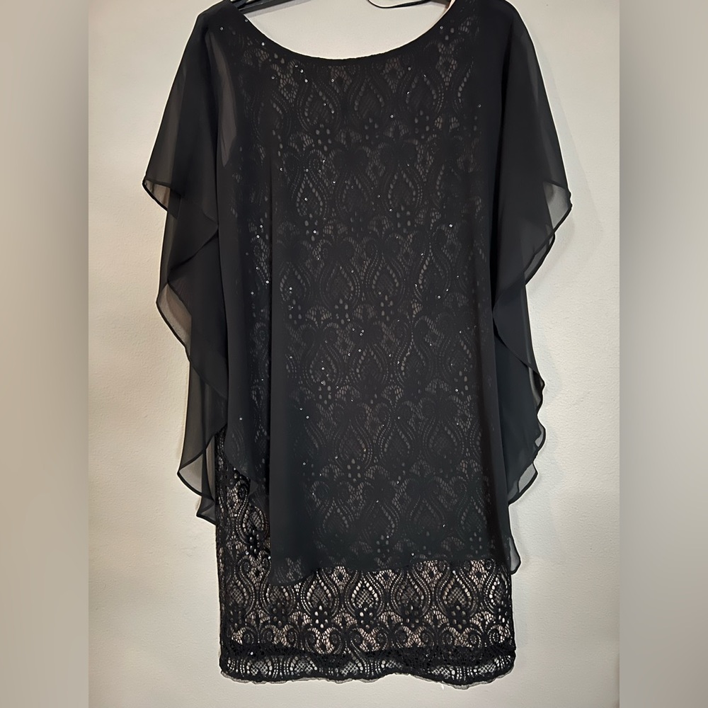 R&M Richards black cocktail dress.